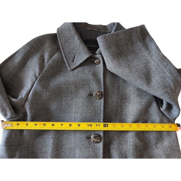 Nino Danieli Gray Wool Long Overcoat Classic Tailored Italy - Picture 8 of 10
